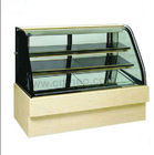 Gabinetes de exhibición de madera de las luces LED, gabinete de exhibición de cristal del helado de la mantequilla