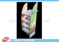 Estante colorido del metal del soporte del estante de exhibición de piso del MDF para la venta vegetal
